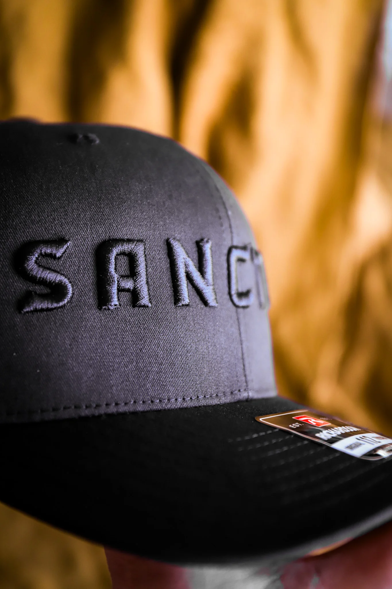Sanctus Black on Black 3D Puff Trucker Cap - Image 4