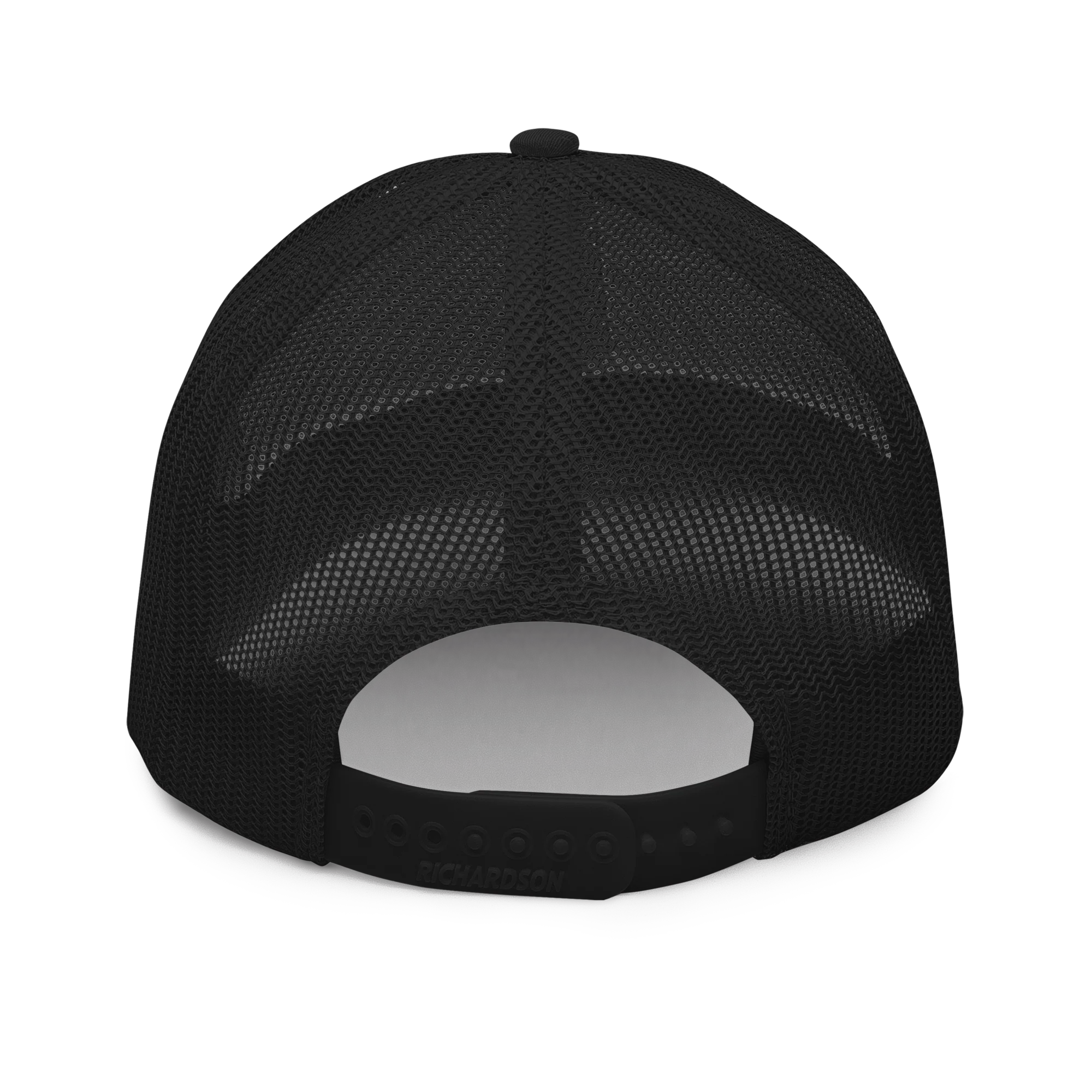 Black on Black Jerusalem Cross Trucker Cap - Image 6