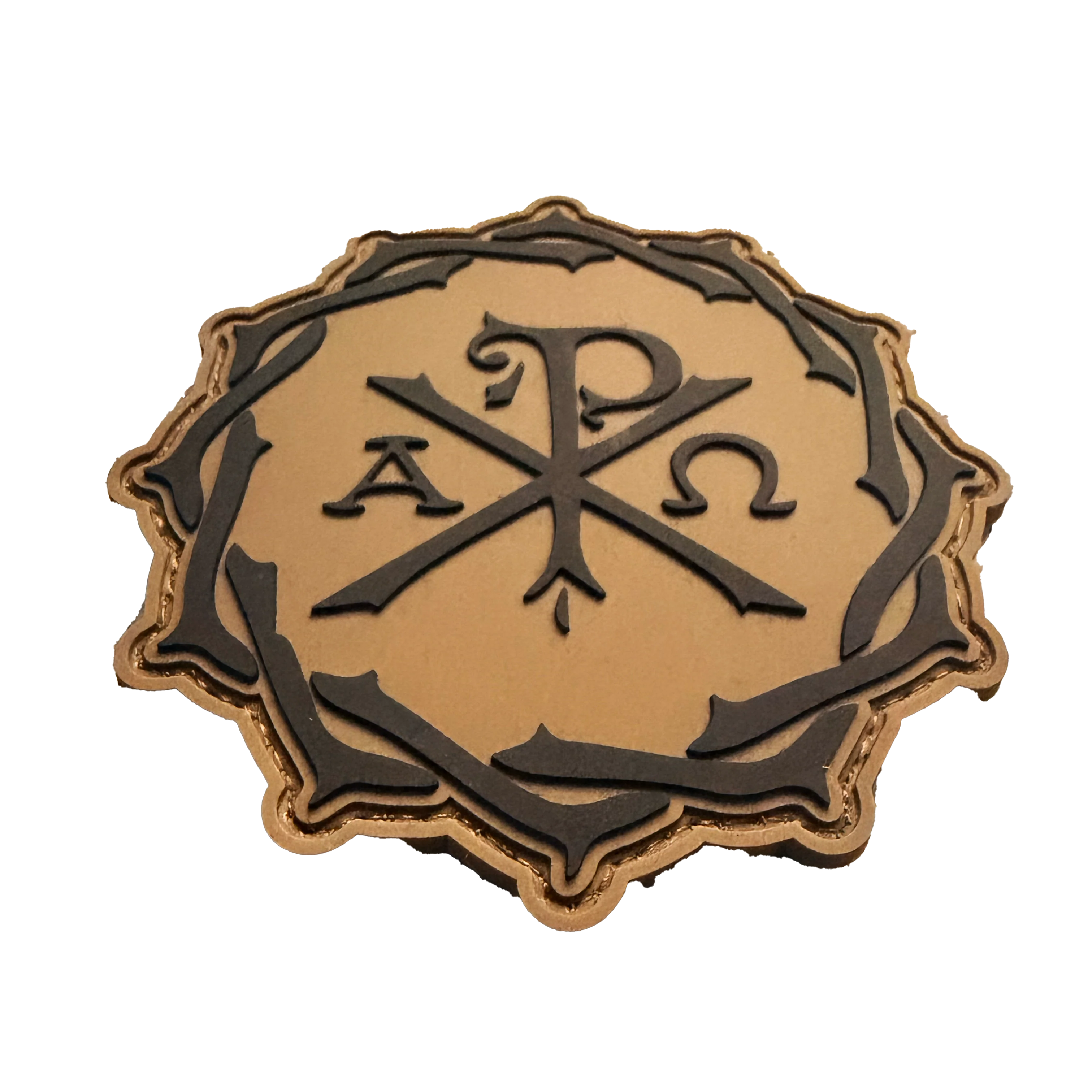 Chi Rho Crown of Thorns PVC Morale Patch - Image 4