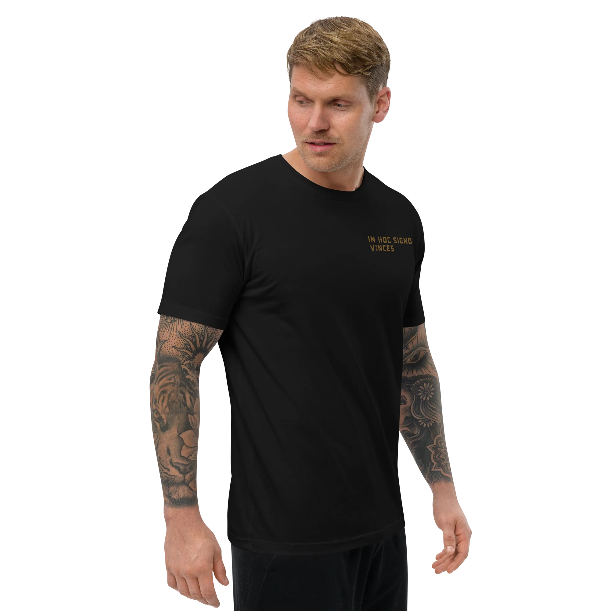 Chi Rho Powerlifter Fitted T-shirt - Image 5