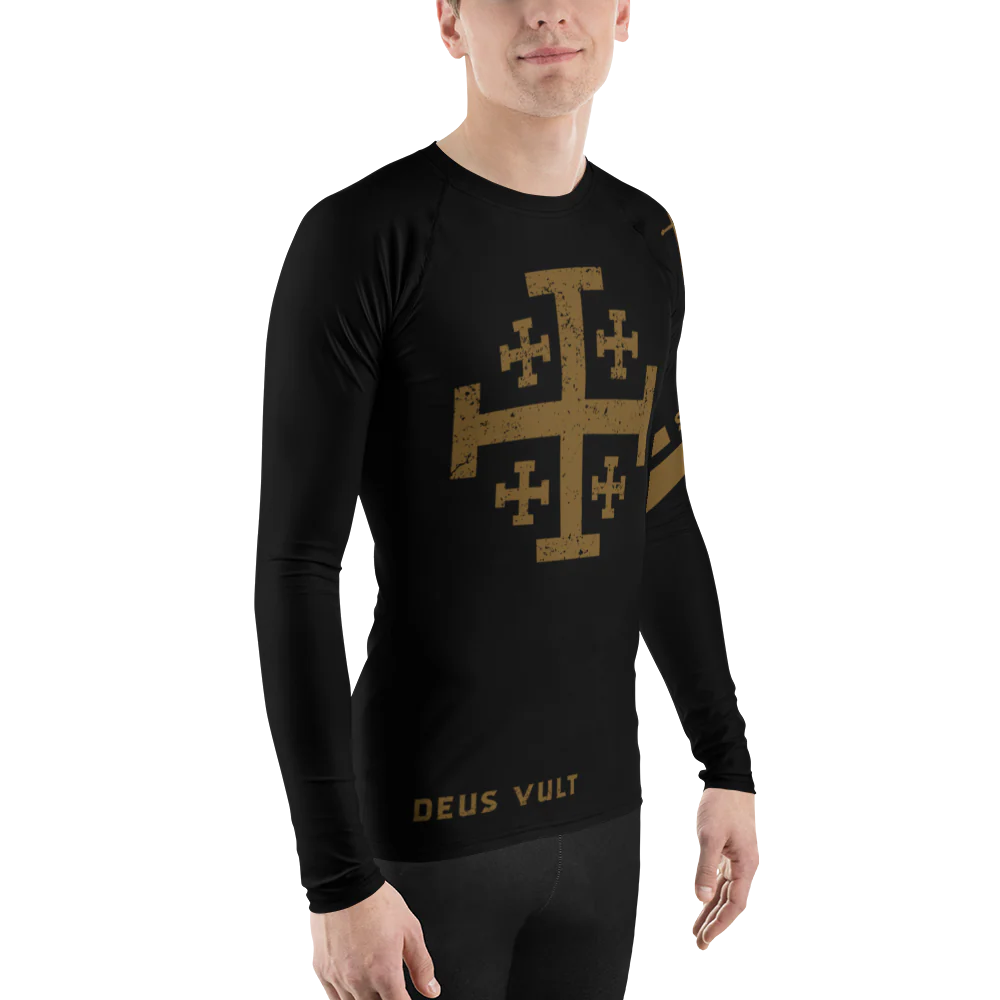 DEUS VULT Men's Rash Guard - jiu jitsu / Surf - Image 4
