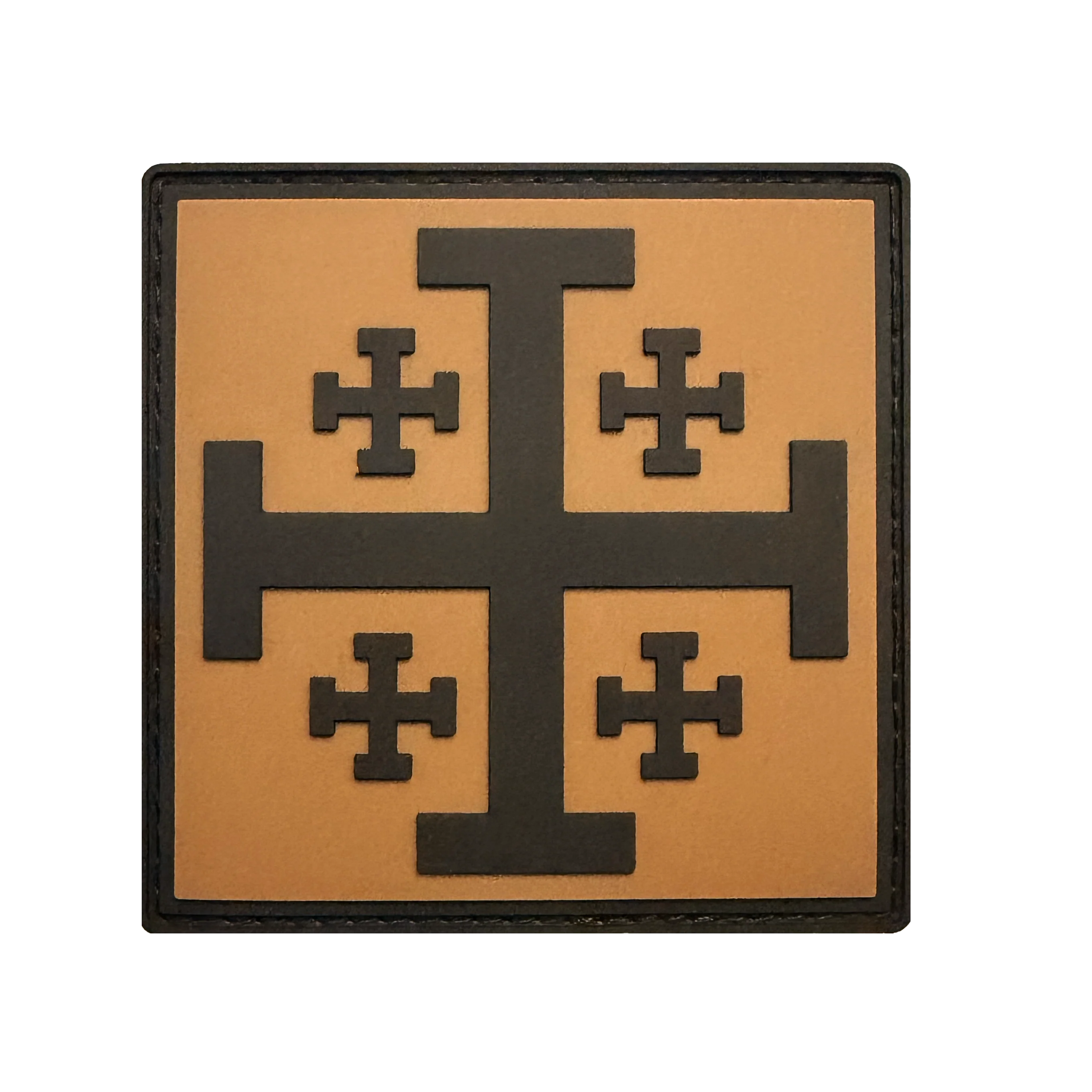 Jerusalem Cross PVC Morale Patch - Image 3