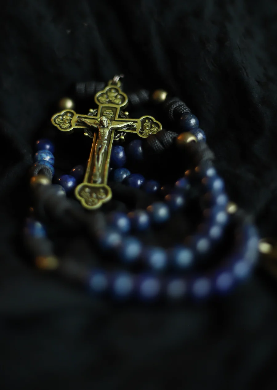 Limited Edition Apostolic Belt Rosary - Lapis Lazuli Stone and Brass - Image 5