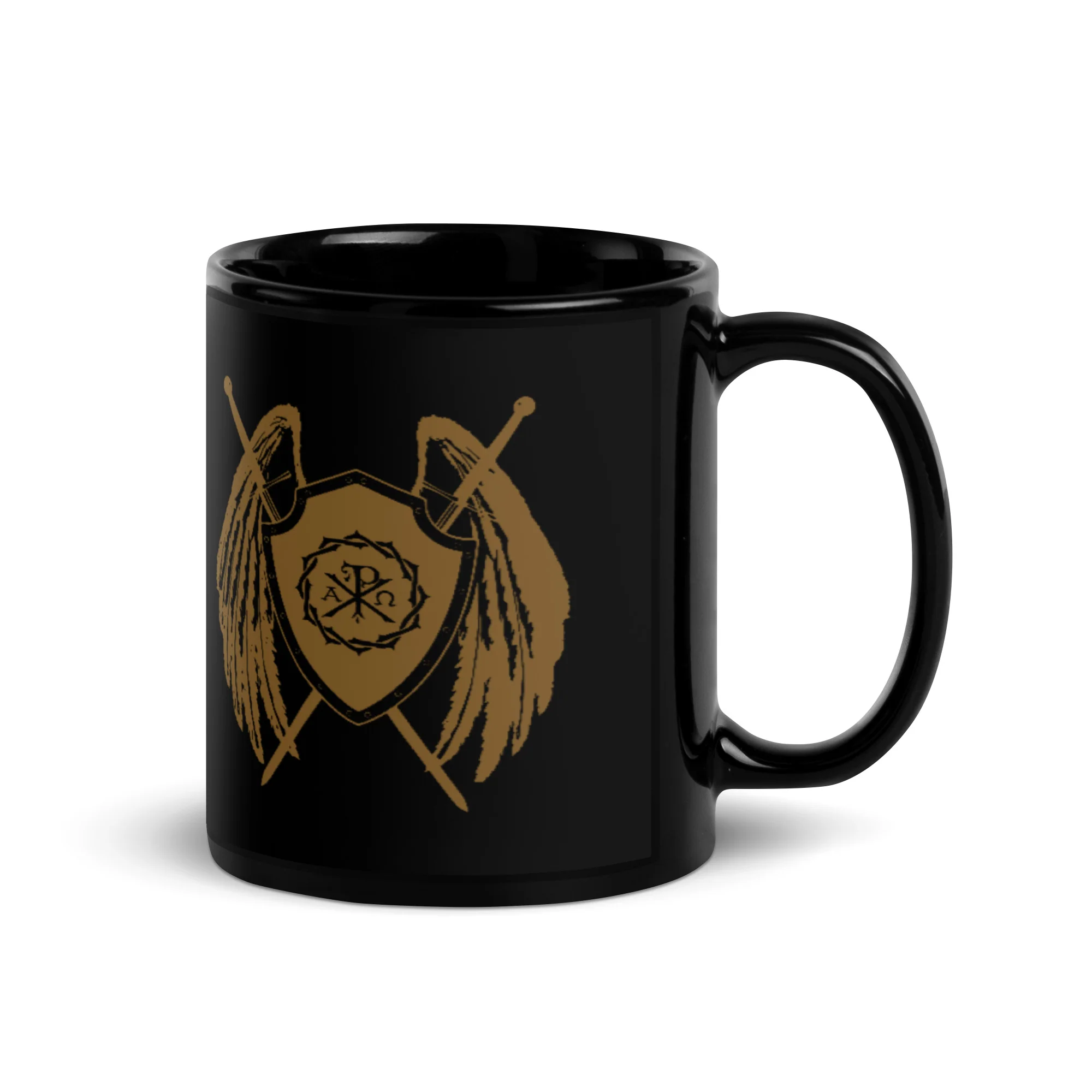 Sanctus Black Glossy Mug