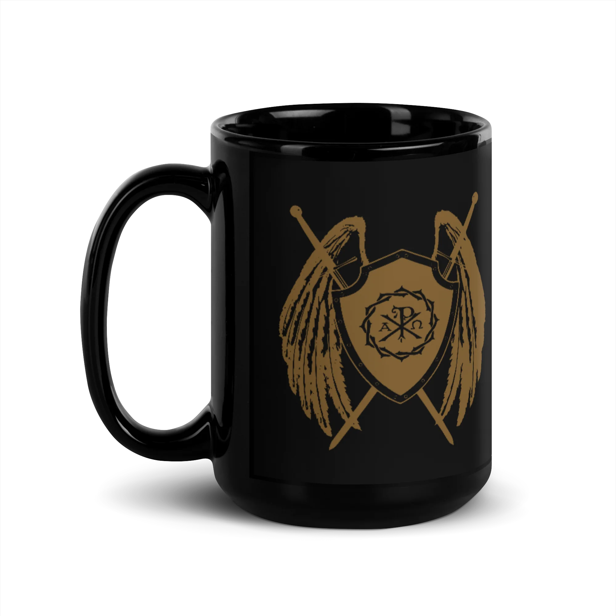 Sanctus Black Glossy Mug - Image 7