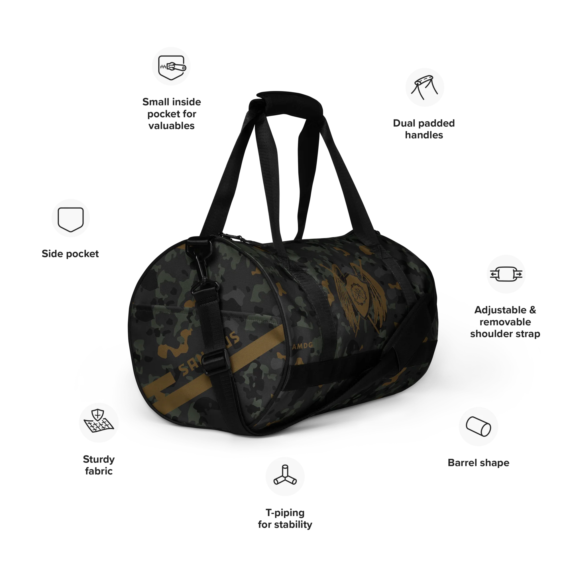 Sanctus Combatives Jungle Multicam Gym Bag - Image 8