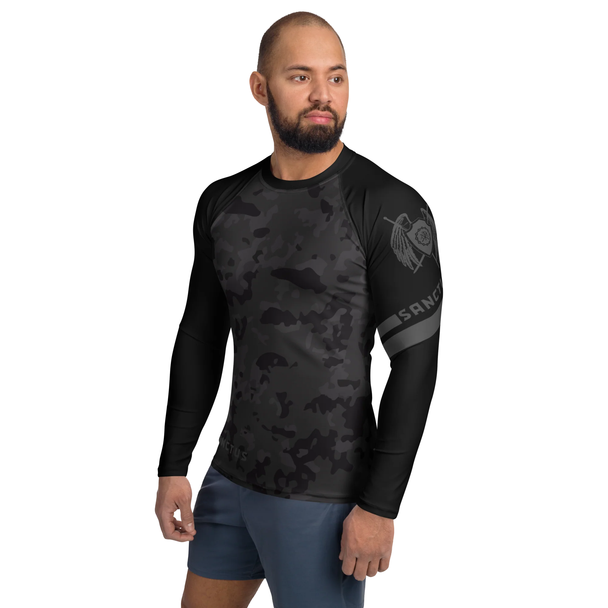 Sanctus Combatives Black Multicam Grappling Rash Guard - Image 3