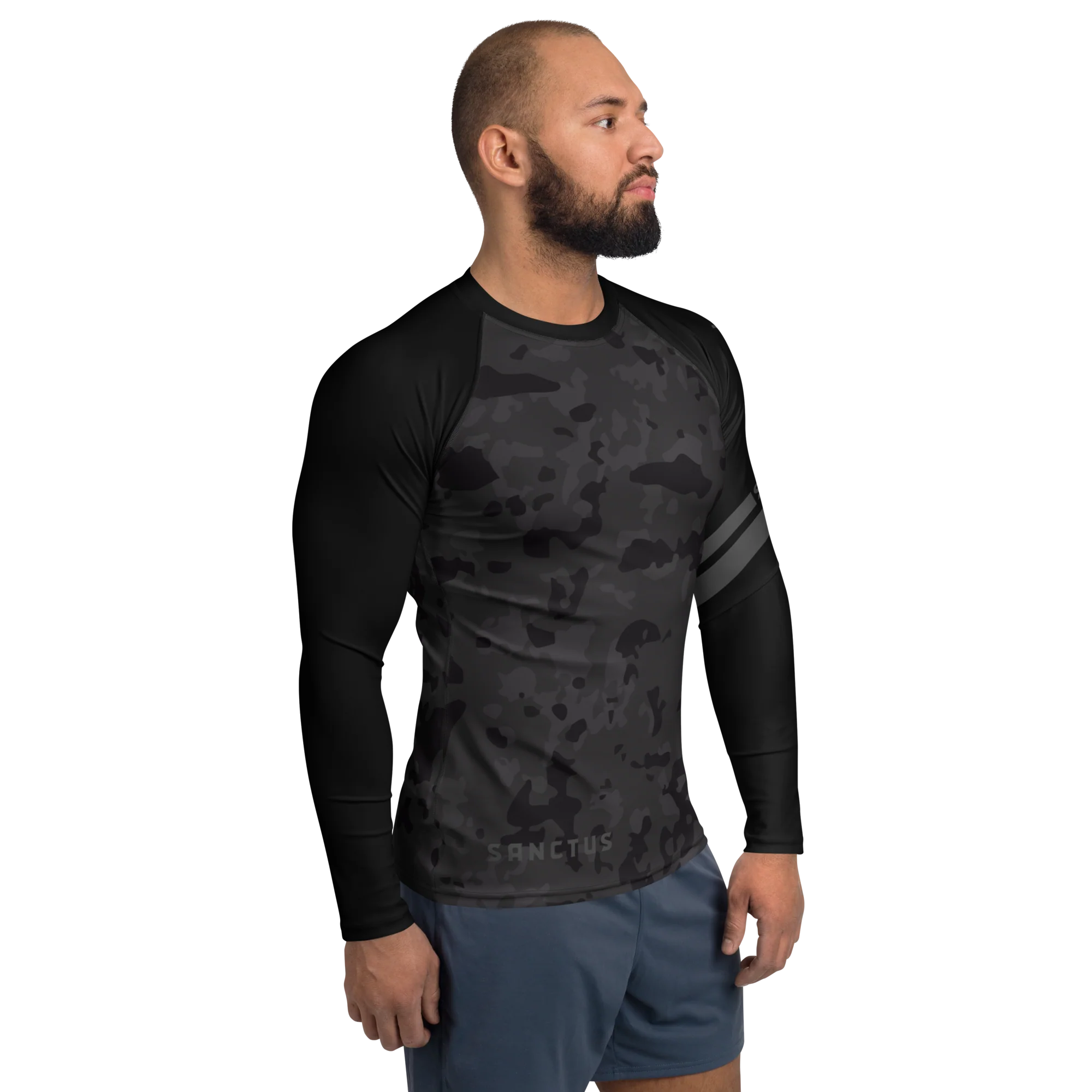 Sanctus Combatives Black Multicam Grappling Rash Guard - Image 4