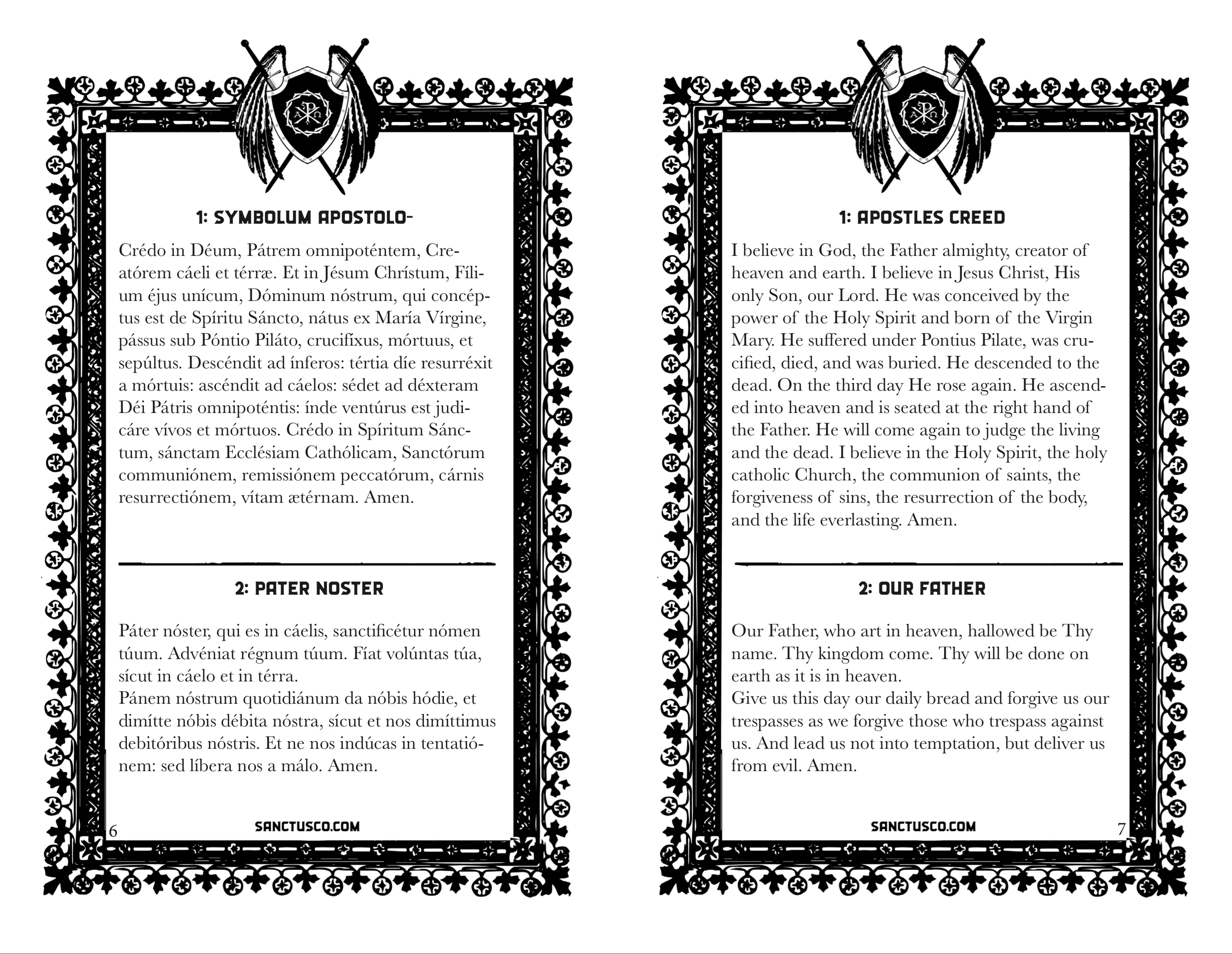 Sanctus Rosary Booklet - In English and Latin (Printable) - Image 3